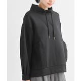 ブラック | ふくれジャガード×無地切り替えプチハイネックプルオーバー | rps