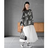 花柄ジャガードスポンジニットワイドプルオーバー | rps | 詳細画像10 