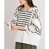 アイボリー2 | セーラーカラーボーダーニットプルオーバー | rps