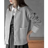 バイカラークルーネックスポンジニットカーディガン | rps | 詳細画像13 