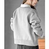 バイカラークルーネックスポンジニットカーディガン | rps | 詳細画像14 