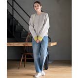 バイカラークルーネックスポンジニットカーディガン | rps | 詳細画像2 