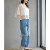 透かし編みワイドニットプルオーバー | rps | 詳細画像5 