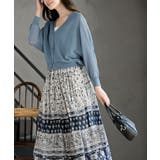 麻タッチＶネックニットカーディガン | rps | 詳細画像3 