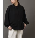 ブラック | ボリュームスリーブBIGシルエットブラウス | rps
