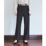 ブラック(BL) | シークレットゴム・センタープレススラックス | RUIRUE BOUTIQUE