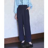 ネイビー(NE) | シークレットゴム・センタープレススラックス | RUIRUE BOUTIQUE