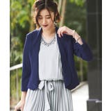 ブライトネイビー(N) | ショールカラーボレロジャケット | RUIRUE BOUTIQUE