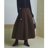 Aタイプ/ブラウン(BR) | 選べるシルエット・丈 ボンディングボリュームスカート | RUIRUE BOUTIQUE