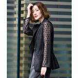 ミドルドット/ブラック(2BL) | シアードットテーラードジャケット | RUIRUE BOUTIQUE