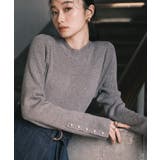 パール釦/杢グレー(2GY) | 選べるデザイン 静電気防止ボタンスリーブリブニット | RUIRUE BOUTIQUE