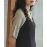 選べるデザインボタンハーフスリーブリブニット | RUIRUE BOUTIQUE | 詳細画像15