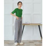 選べるデザインボタンハーフスリーブリブニット | RUIRUE BOUTIQUE | 詳細画像2