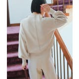 バックパール/アイボリー(WH) | 選べるデザインパールボタンアンチピリングニット | RUIRUE BOUTIQUE