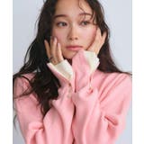 ピンク(PPN) | アンチピリングバイカラーニット | RUIRUE BOUTIQUE