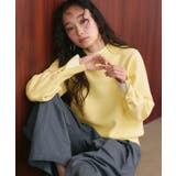 イエロー(YE) | アンチピリングバイカラーニット | RUIRUE BOUTIQUE