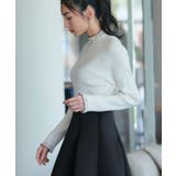 ホワイト(WH) | シアーフリルラグランニット | RUIRUE BOUTIQUE