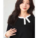衿リボンバイカラーニット | RUIRUE BOUTIQUE | 詳細画像3