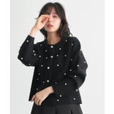 ブラック(BL) | パールニットカーデ | RUIRUE BOUTIQUE