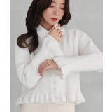 フリルクルーネックカーデ | RUIRUE BOUTIQUE | 詳細画像7 