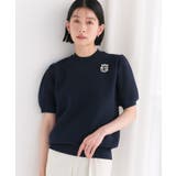 ネイビー(NE) | クロシェ風パフニット | RUIRUE BOUTIQUE