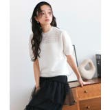 ホワイト(WH) | クロシェ風パフニット | RUIRUE BOUTIQUE