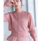 ピンク(PPN) | メッシュフリルカーデ | RUIRUE BOUTIQUE