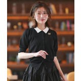 衿つきパフスリーブニットカーデ | RUIRUE BOUTIQUE | 詳細画像1