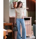 パールボタンヘンリーポロニット | RUIRUE BOUTIQUE | 詳細画像12