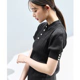 パールボタンヘンリーポロニット | RUIRUE BOUTIQUE | 詳細画像15