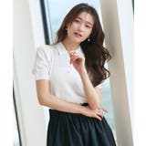 ホワイト(WH) | パールボタンヘンリーポロニット | RUIRUE BOUTIQUE