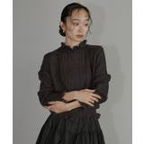 ブラウン(BR) | ウールモヘアブレンドフリルプルオーバー | RUIRUE BOUTIQUE