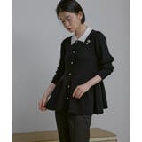 衿つきペプラムRIBニット | RUIRUE BOUTIQUE | 詳細画像4