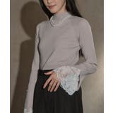 レーススリットスリーブリブニット | RUIRUE BOUTIQUE | 詳細画像13