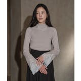 レーススリットスリーブリブニット | RUIRUE BOUTIQUE | 詳細画像8