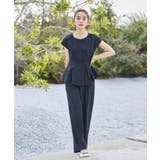 ネイビー(NE) | 【洗える】フレンチシック パンツセットアップ | RUIRUE BOUTIQUE