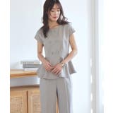ライトグレー(PGY) | 【洗える】フレンチシック パンツセットアップ | RUIRUE BOUTIQUE