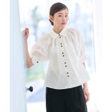 ホワイト×ブラック(BLZ) | 【洗える/2set】タックギャザーシャツ/綺麗シルエット・ワイドパンツ | RUIRUE BOUTIQUE