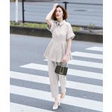 【洗える/2set】ドルマンペプラムシャツ/綺麗シルエット・テーパードパンツ | RUIRUE BOUTIQUE | 詳細画像13 