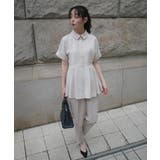 【洗える/2set】ドルマンペプラムシャツ/綺麗シルエット・テーパードパンツ | RUIRUE BOUTIQUE | 詳細画像20 