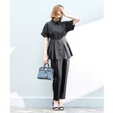 【洗える/2set】ドルマンペプラムシャツ/綺麗シルエット・テーパードパンツ | RUIRUE BOUTIQUE | 詳細画像23 