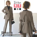 バッククロスケープダブルブレストジャケット＆ストレートパンツスーツ | RUIRUE BOUTIQUE | 詳細画像1 