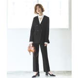 バッククロスケープダブルブレストジャケット＆ストレートパンツスーツ | RUIRUE BOUTIQUE | 詳細画像2 