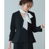 タックペプラムノーカラージャケット＆ワンタックパンツスーツ | RUIRUE BOUTIQUE | 詳細画像2 