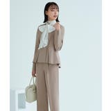 タックペプラムノーカラージャケット＆ワンタックパンツスーツ | RUIRUE BOUTIQUE | 詳細画像8 