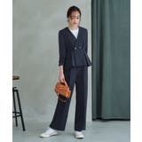 タックペプラムノーカラージャケット＆ワンタックパンツスーツ | RUIRUE BOUTIQUE | 詳細画像9 