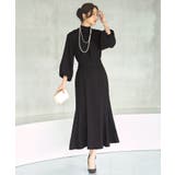 ブラック×ブラック(BL) | ボリュームスリーブボウタイブラウス&マーメイドスカートセットアップ | RUIRUE BOUTIQUE