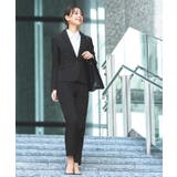Aセット/ブラック(BL) | 選べる4タイプ洗えるベーシックビジネススーツパンツセット | RUIRUE BOUTIQUE