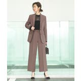 Bセット/モカブラウン(3DBR) | 選べる6タイプ洗えるスタイリッシュビジネススーツパンツセット | RUIRUE BOUTIQUE