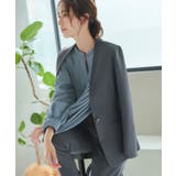 Fセット/ダークグレー(6DGY) | 選べる6タイプ洗えるスタイリッシュビジネススーツパンツセット | RUIRUE BOUTIQUE